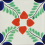 Mexican Handpainted Tile Bugambilias 1008